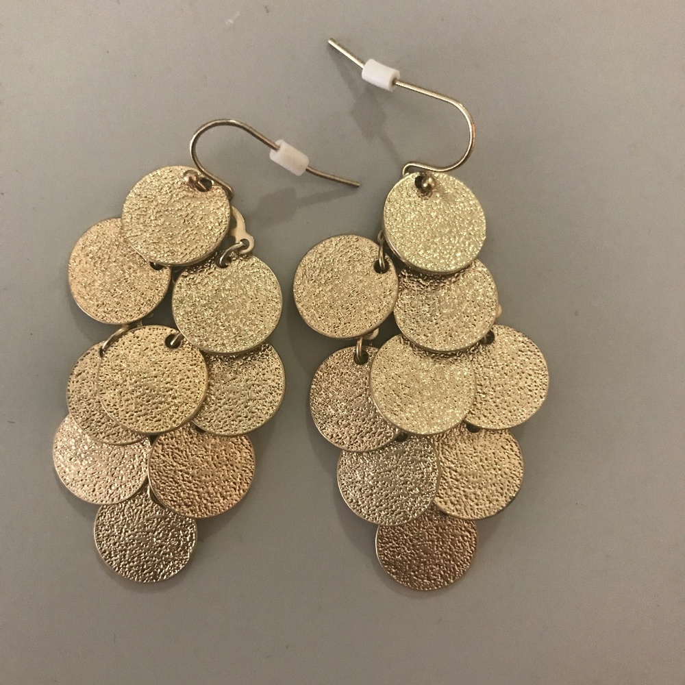 Gold Confetti chandelier earrings